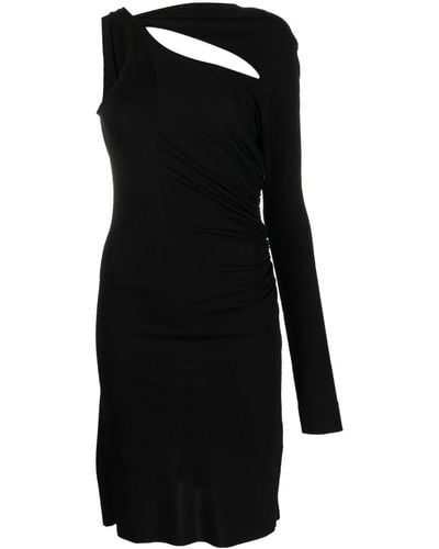 Victoria Beckham Maxi-jurk Met Enkele Mouwen - Zwart