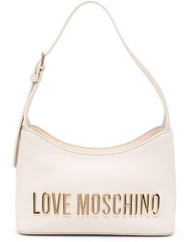 Love Moschino Schultertasche mit Logo - Natur
