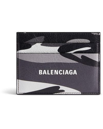 Balenciaga Kartenetui mit Camouflage-Print - Weiß