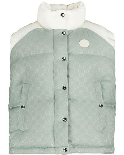 Gucci GG Panelled Padded Gilet - Green