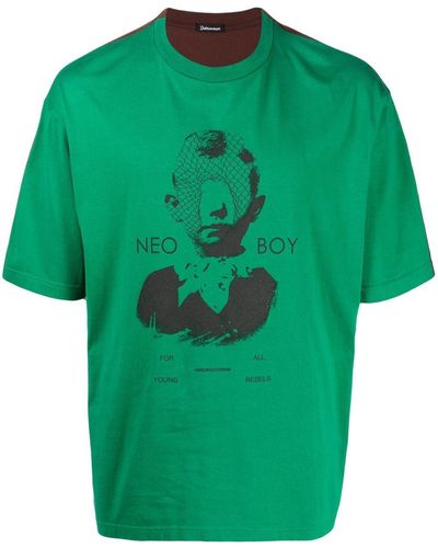 Undercoverism T-shirt Met Print - Groen
