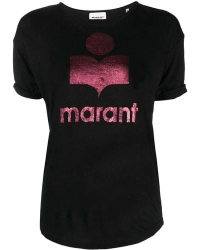 Isabel Marant ロゴ ロングtシャツ - ブラック