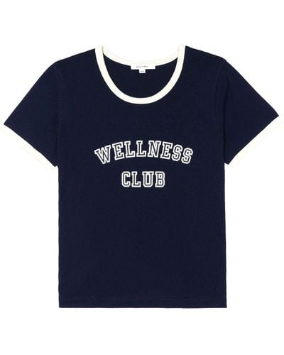Sporty & Rich Camiseta con motivo Wellness Club - Azul