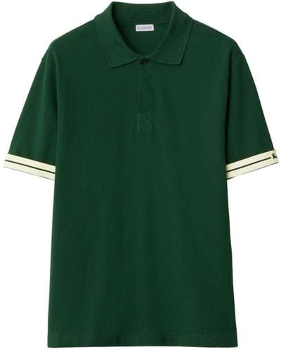 Burberry Double Layer Cotton Polo Shirt - Green