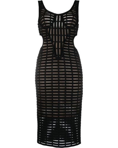 Genny Iconic Cut-out Midi Dress - Black