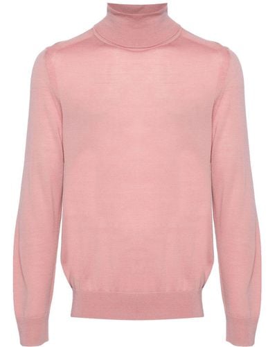 Paul Smith Roll-neck Merino Sweater - Pink