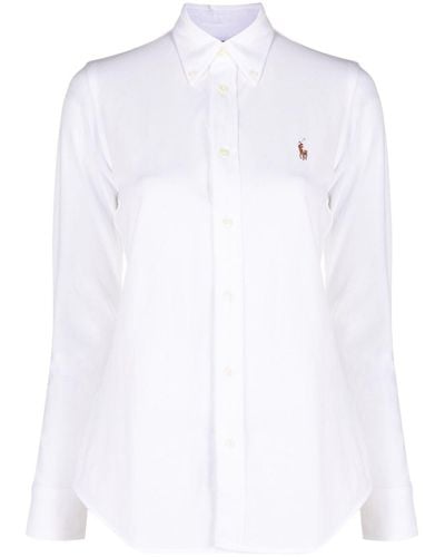 Polo Ralph Lauren Camisa Heidi bordada - Blanco