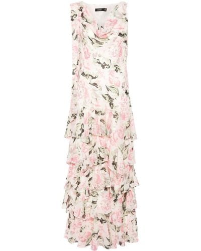 Lauren by Ralph Lauren Georgette-Kleid mit Blumen-Print - Natur