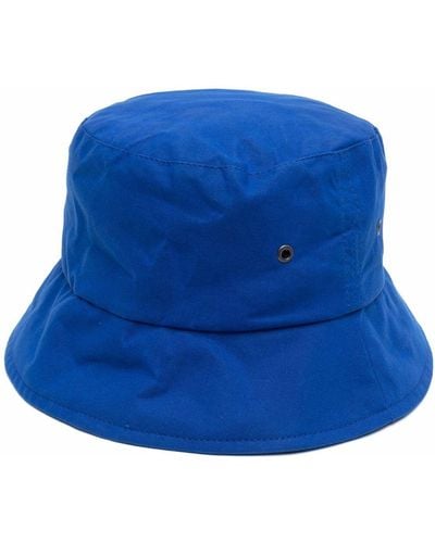 Mackintosh Waxed Bucket Hat - Blue