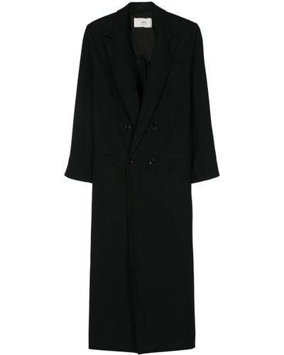 Ami Paris Double-breasted trench coat - Schwarz
