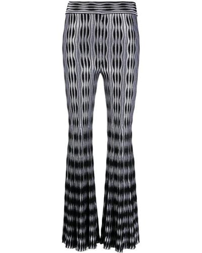 Antonino Valenti High-waist Flares Trousers - Grey