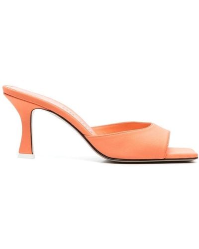 The Attico Anais 85mm Square-toe Sandals - Orange