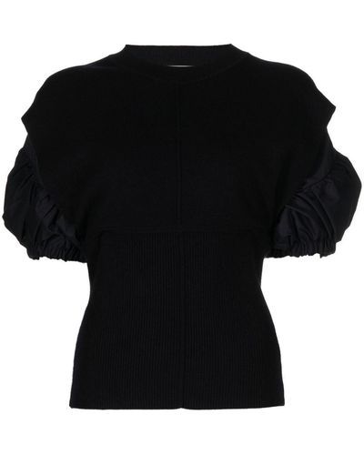 3.1 Phillip Lim Top de manga farol - Negro