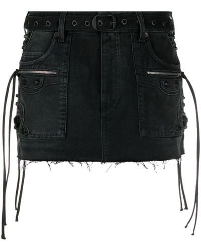 Balenciaga Cagole Denim Miniskirt - Black