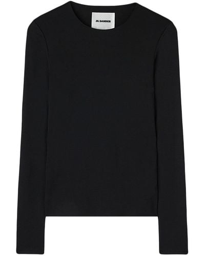 Jil Sander Long-sleeve Jersey T-shirt - Black
