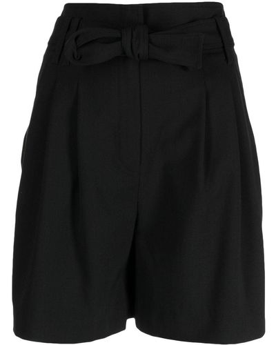 Sonia Rykiel Belted High-waisted Shorts - Black