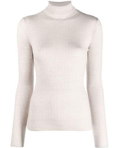 Filippa K Ribbed-knit Roll-neck Sweater - Natural