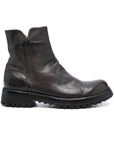 Officine Creative Loraine Zip-up Leather Boots - Black