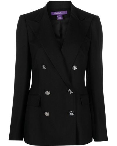 Ralph Lauren Collection Double-breasted Cashmere Blazer - Black