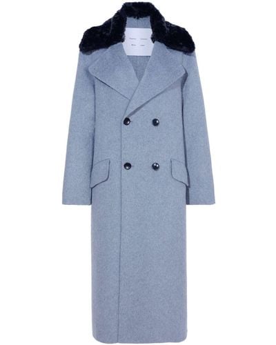 Proenza Schouler Manteau à boutonnière croisée - Bleu