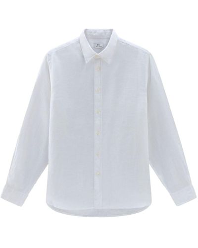 Woolrich Overhemd Met Puntkraag - Wit