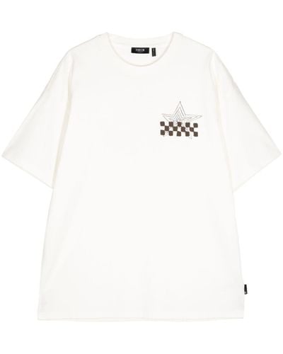 FIVE CM Graphic-print Cotton T-shirt - White