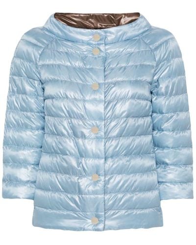 Herno Cowl-neck Puffer Jacket - Blue