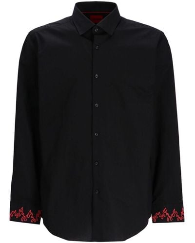 HUGO Black Cotton Shirt