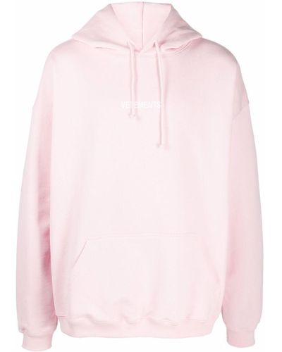 Vetements Logo-print Oversized Hoodie - Pink
