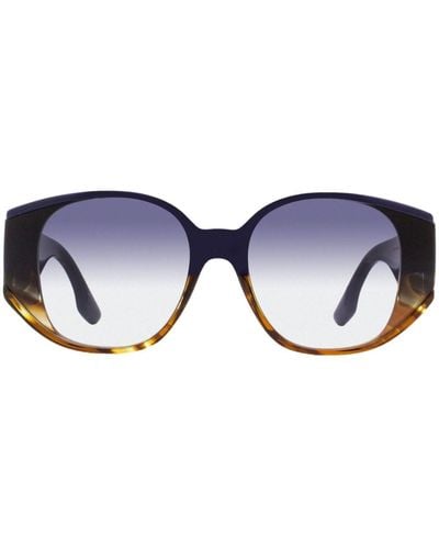 Victoria Beckham Oval-frame Gradient Sunglasses - Blue
