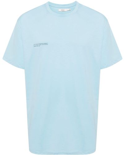 PANGAIA T-shirt en coton biologique à logo imprimé - Bleu