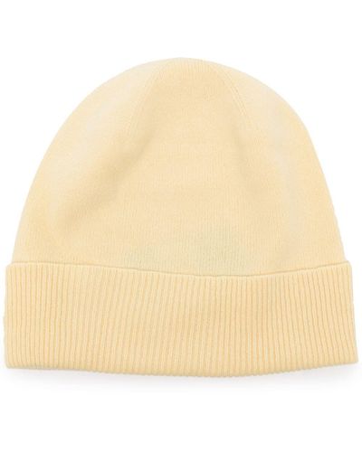 Pringle of Scotland Ribbed Double-layer Beanie - Yellow