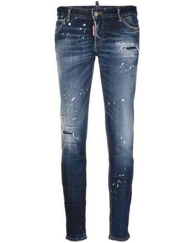 DSquared² Distressed-effect Skinny Jeans - Blue