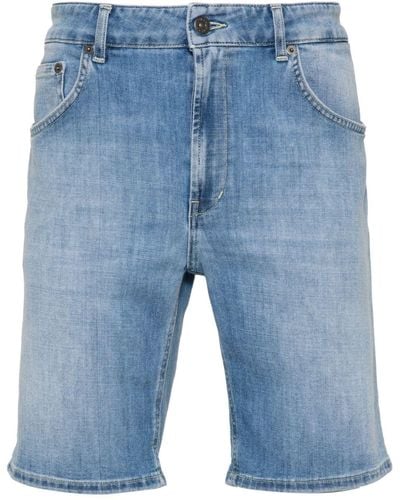Dondup Jeans-Shorts mit Logo-Schild - Blau