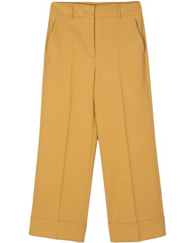 Incotex Wide-leg Tailored Trousers - Yellow