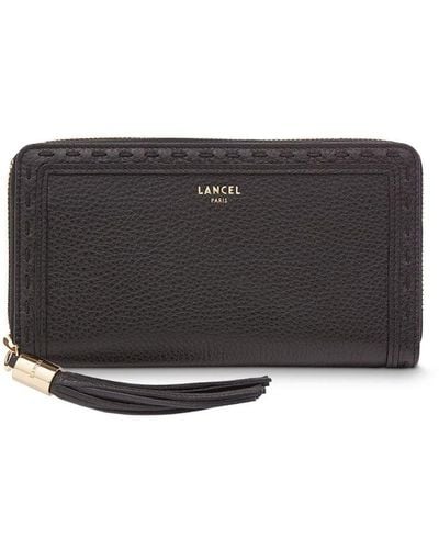 Lancel Logo-stamp Leather Wallet - Black