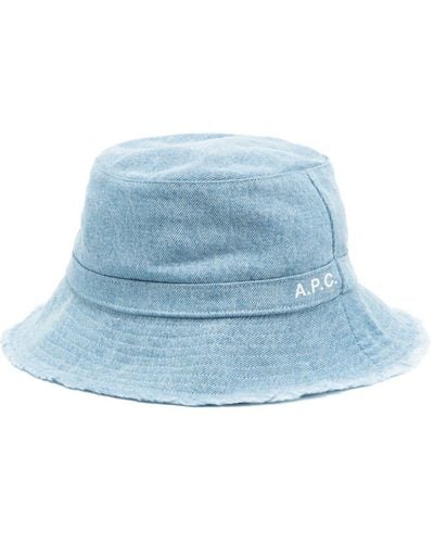 A.P.C. Sombrero de pescador con logo - Azul