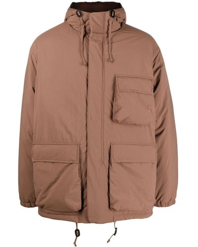 Universal Works Stayout Hooded Padded Jacket - Brown