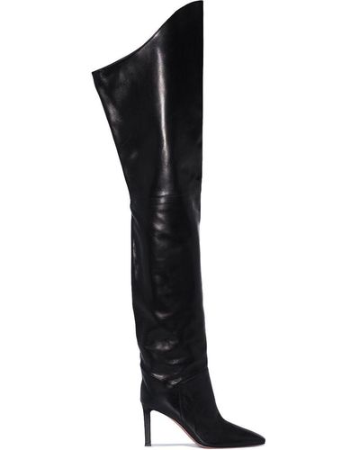 AMINA MUADDI Iman Thigh-high 85mm Boots - Black