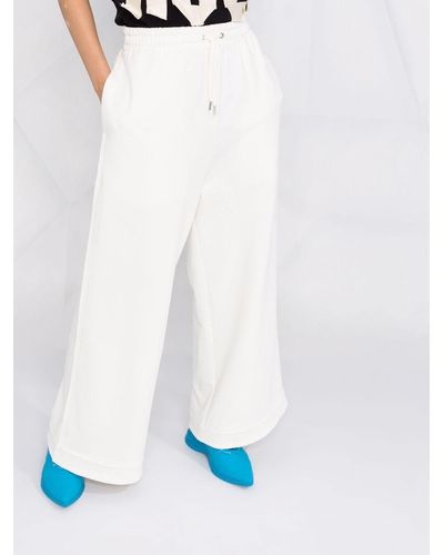 AZ FACTORY Organic-cotton Wide Track Pants - White