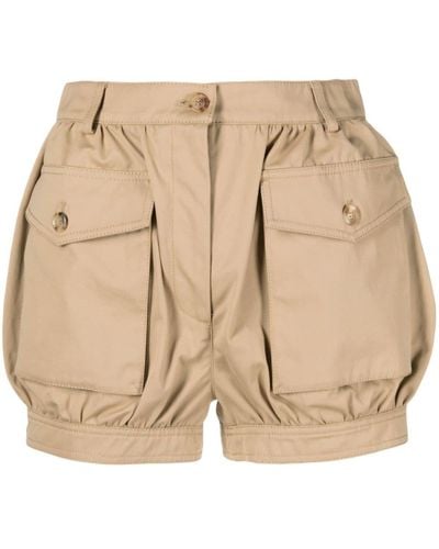 Moschino High-waisted Cargo Mini Shorts - Natural