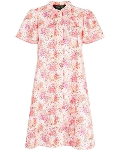 Paule Ka Abstract-print Shirt Dress - Pink