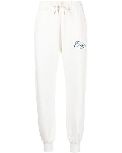 Casablancabrand Caza Embroidered Track Pants - White