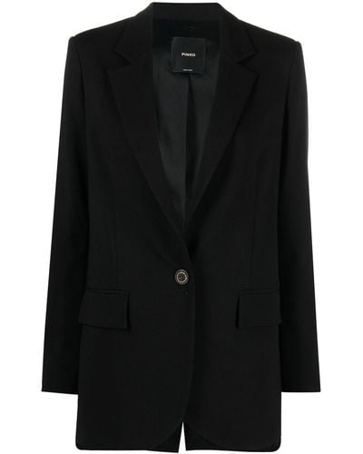 Pinko Fitted Single-breasted Blazer - Black