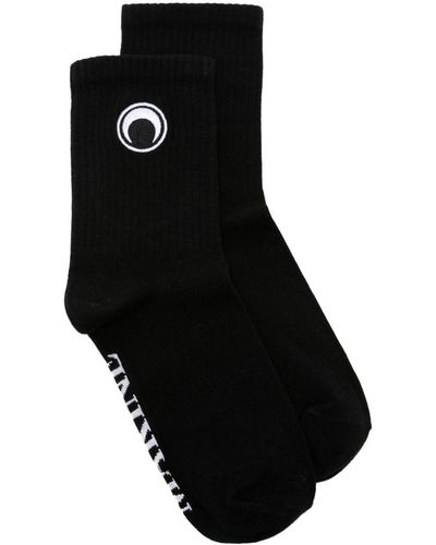 Marine Serre Crescent Moon Cotton-blend Ankle Socks - Black
