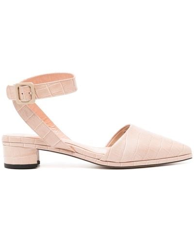 Paul Smith 35mm Crocodile-effect Leather Court Shoes - Pink