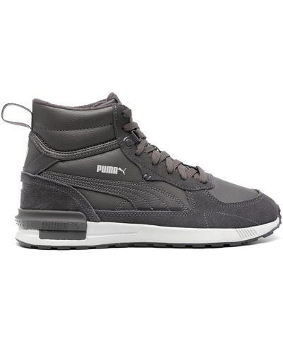 PUMA Graviton Panelled High-top Sneakers - Grey
