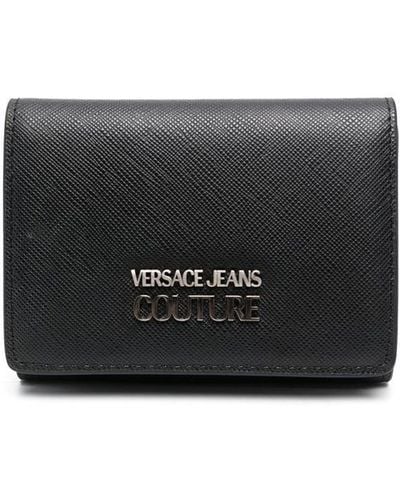 Versace Jeans Couture Portemonnee Verfraaid Met Logo - Zwart