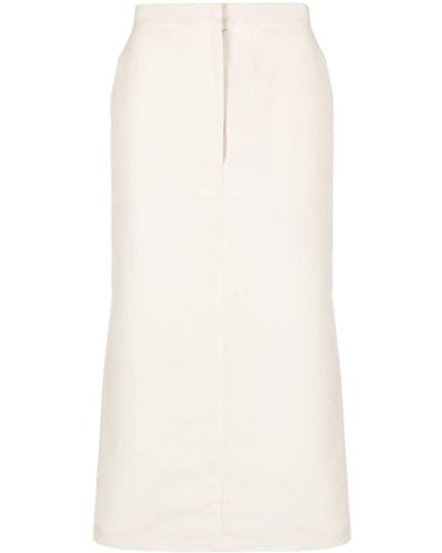 St. Agni Cotton-silk Tailored Skirt - White