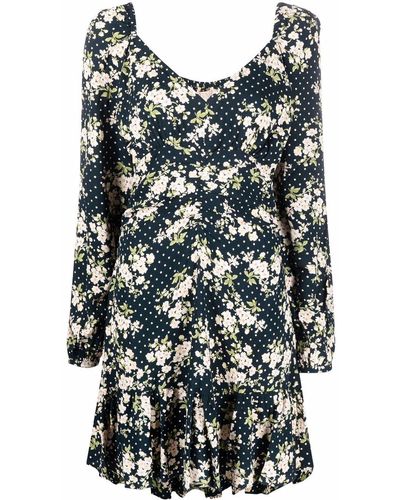 byTiMo Mini-jurk Met Bloemenprint - Groen